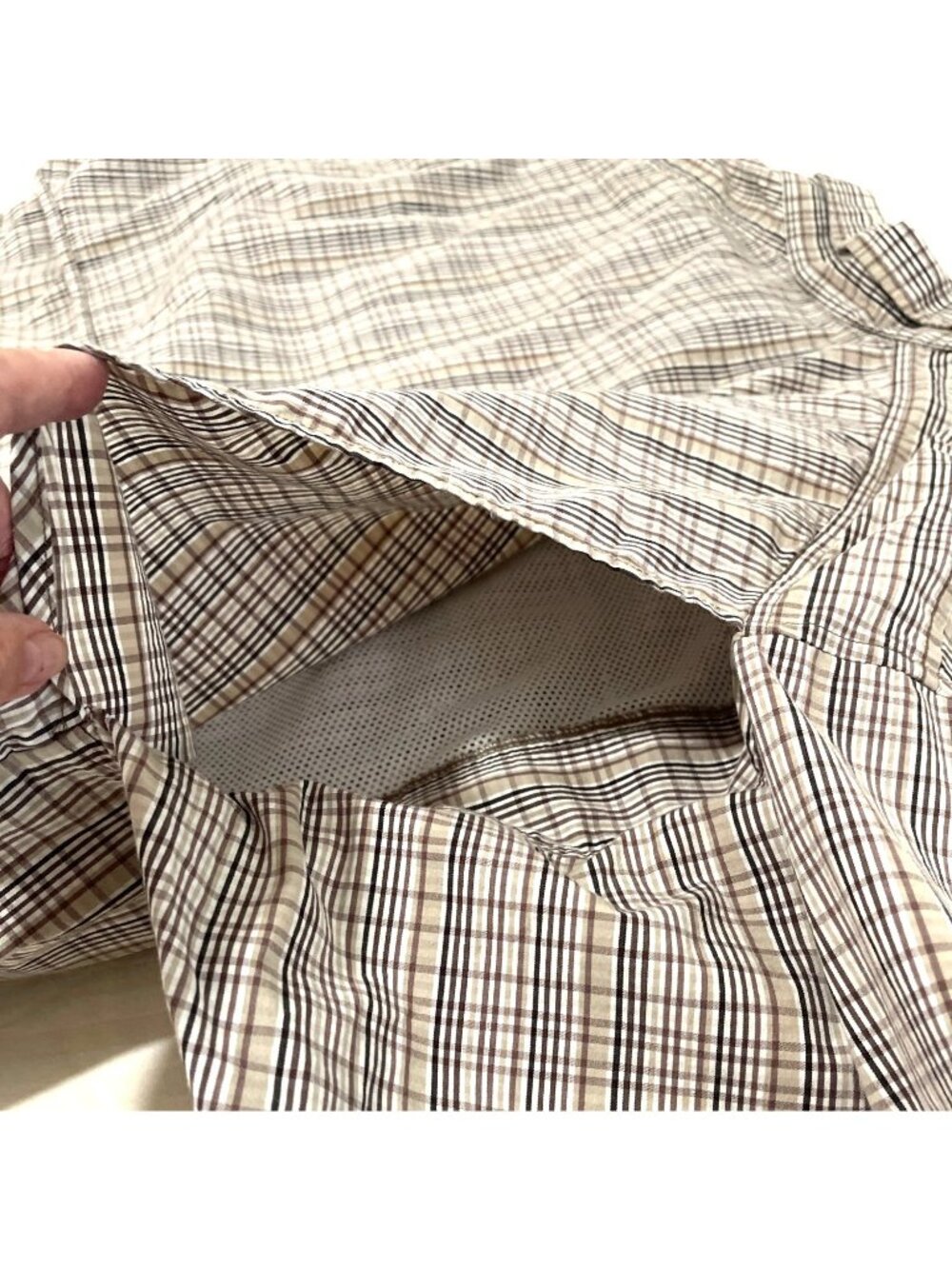 Columbia PFG Mens XXL Brown Plaid Fishing Shirt Vent Back Short Sleeve Big Tall - Picture 12 of 14